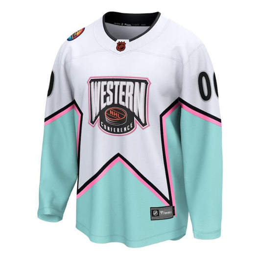 2023 N-H-L All-Star Game Logo - Western Conference Unisex Custom Jersey - White - Champions Jerseys