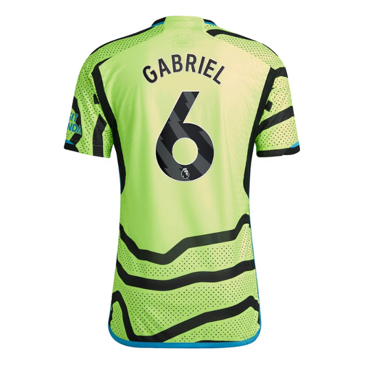 Gabriel Arsenal Away Shirt 2023-24  Jersey Player - Yellow