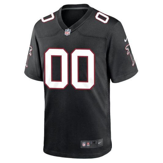 Atlanta Falcons Unisex Throwback Customized Game Jersey - Black - Champions Jerseys