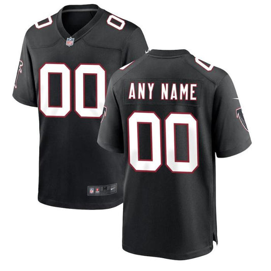 Atlanta Falcons Unisex Throwback Customized Game Jersey - Black - Champions Jerseys