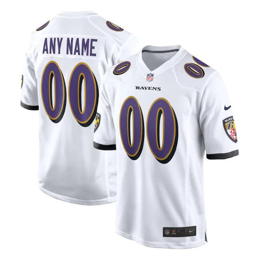 Baltimore Ravens Unisex Shirt Custom Game Jersey - White - Champions Jerseys