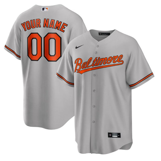 Baltimore Orioles Team Road Unisex Custom Jersey - Gray - Champions Jerseys