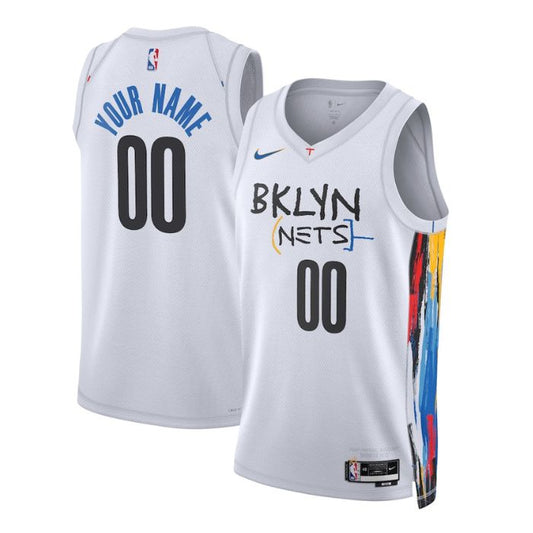 Brooklyn Nets Unisex Shirt 2022/23 Custom Jersey - City Edition - White - Champions Jerseys