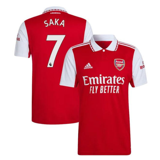 Bukayo Saka Arsenal Unisex Shirt 2022/23 Home Player Jersey - Red - Jersey Teams World