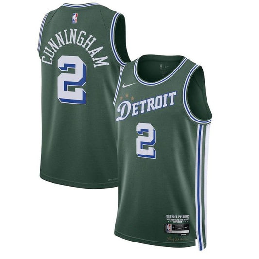 Cade Cunningham Detroit Pistons Unisex 2022/23 Swingman Jersey - City Edition - Green - Champions Jerseys