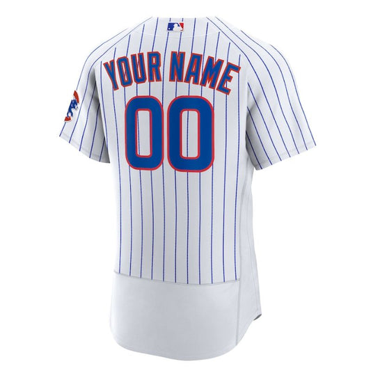 Chicago Cubs Team Home Pro Official Unisex Custom Jersey - White - Champions Jerseys