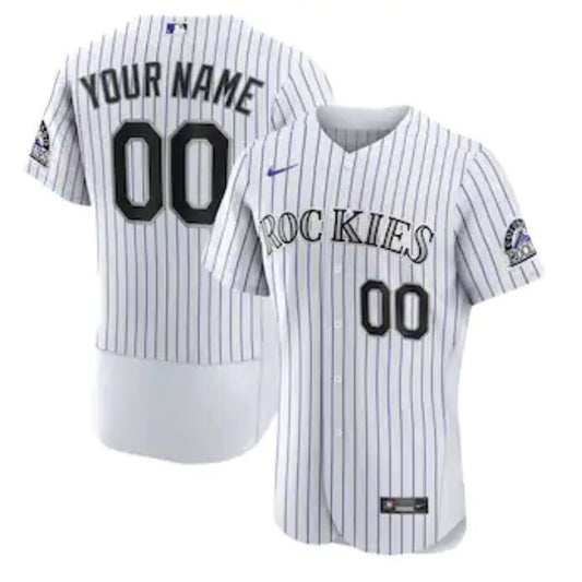 Colorado Rockies Team Home Pro Official Custom Jersey - White - Champions Jerseys