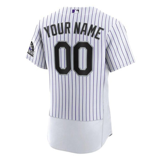 Colorado Rockies Team Home Pro Official Custom Jersey - White - Champions Jerseys