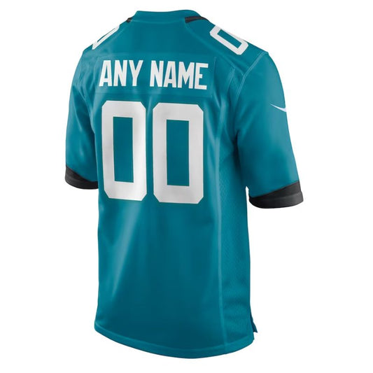 Jacksonville Jaguars Team Alternate Custom Game Unisex Jersey - Teal - Champions Jerseys
