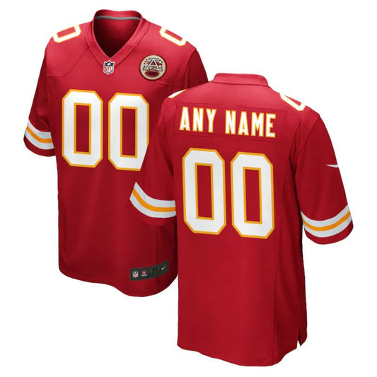 Kansas City Chiefs Team Custom Game Unisex Jersey - Red - Champions Jerseys