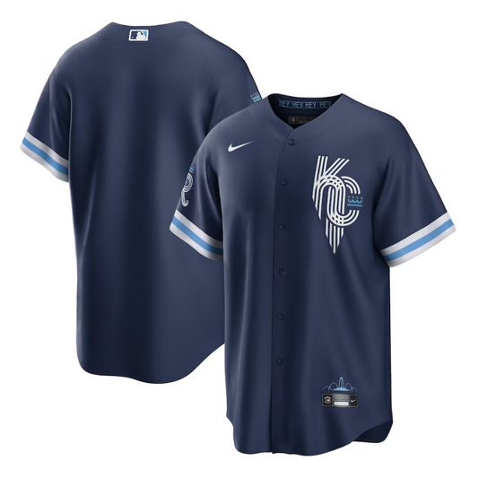 Kansas City Royals Unisex 2022 City Connect Custom Jersey - Navy - Champions Jerseys