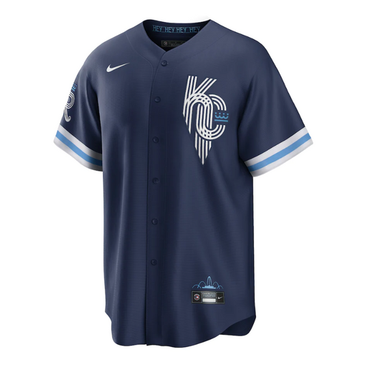 Kansas City Royals Unisex 2022 City Connect Custom Jersey - Navy - Champions Jerseys