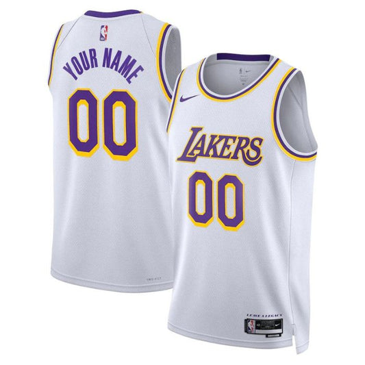 Los Angeles Lakers Unisex 2022/23 Swingman Custom Jersey White - Association Edition - Champions Jerseys