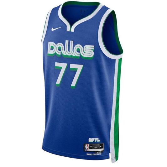 Luka Doncic Dallas Mavericks Unisex 2022/23 Swingman Pro Jersey - City Edition - Blue - Champions Jerseys