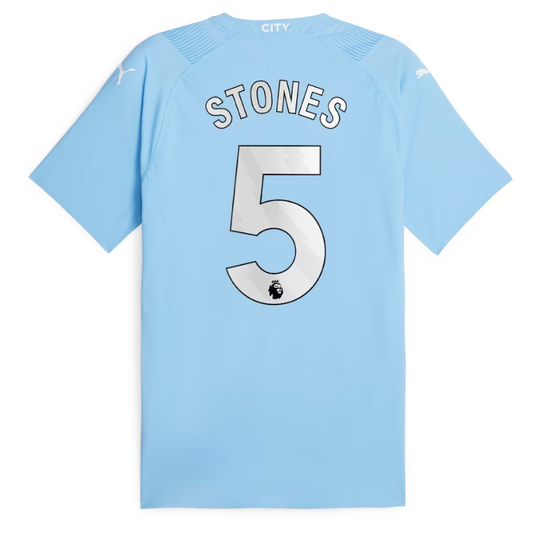Manchester City Team 2023-24 withJersey Stones 5 printing - Sky Blue - Jersey Teams World