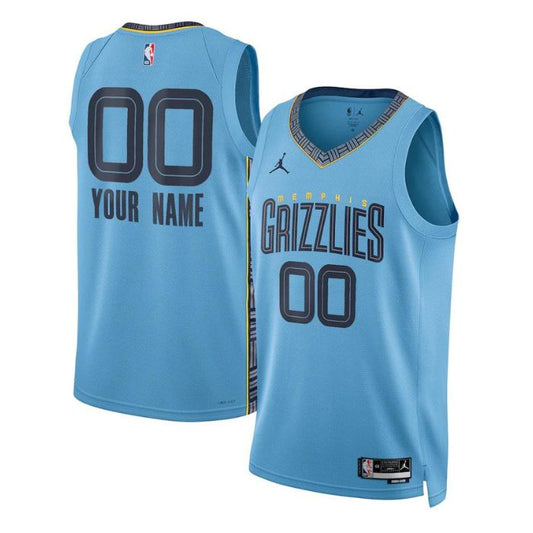 Memphis Grizzlies Unisex 2022/23 Swingman Custom Jersey - Statement Edition - Blue - Champions Jerseys