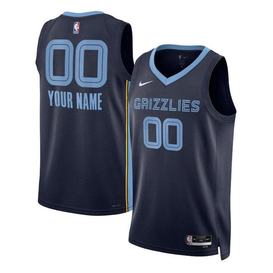 Memphis Grizzlies Unisex 2022/23 Swingman Customized Jersey Navy - Icon Edition - Champions Jerseys