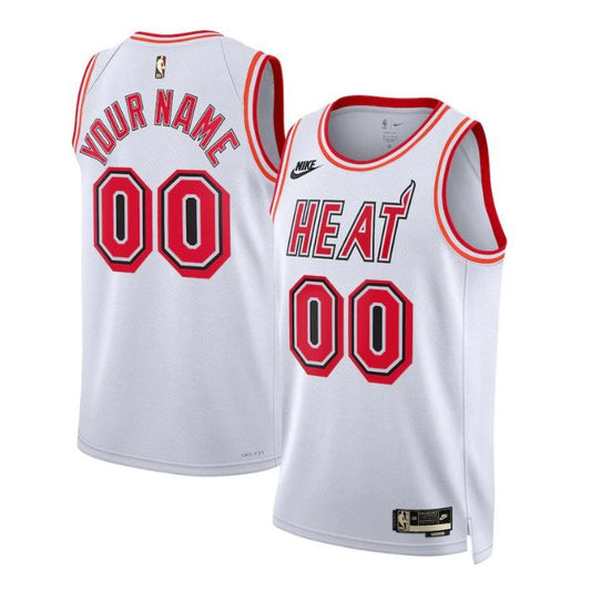 Miami Heat Unisex 2022/23 Custom Swingman Jersey - Classic Edition - White - Champions Jerseys