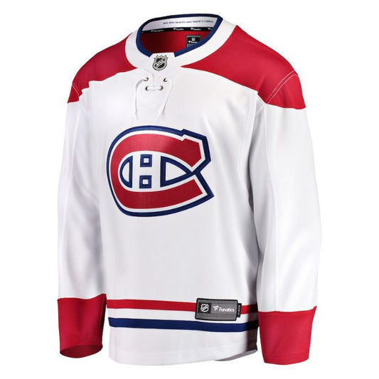 Montreal Canadiens Unisex Breakaway Away Custom Jersey - White - Champions Jerseys