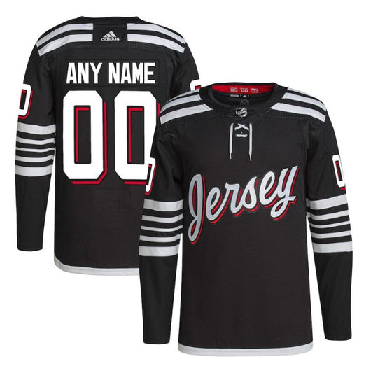 New Jersey Devils Unisex Alternate Primegreen Pro Custom Jersey - Black - Champions Jerseys