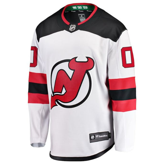 New Jersey Devils Unisex Away Breakaway Custom Pro Jersey - White - Champions Jerseys