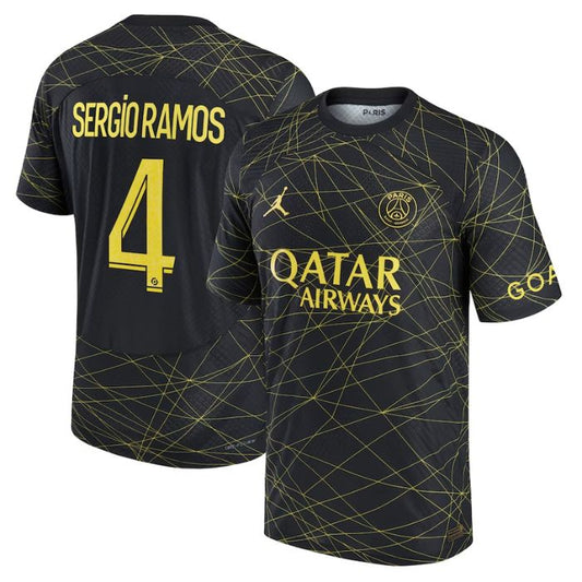 Sergio Ramos Paris Saint-Germain  2022/23 Fourth Vapor Match  Player Jersey - Black - Jersey Teams World