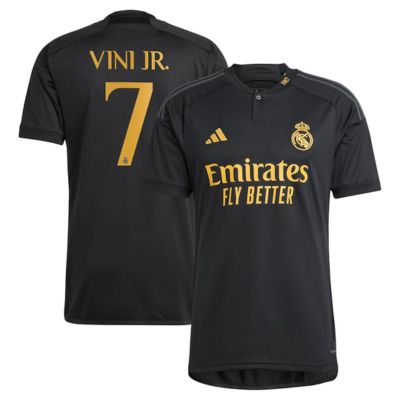 Vini Jr Real Madrid Third Shirt 2023-24 Jersey Player - Black