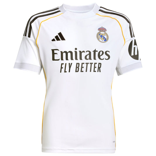 Vini Jr. Real Madrid adidas Youth 2025/26 Home Jersey - White