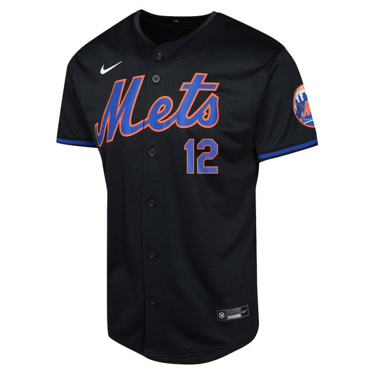 Francisco Lindor New York Mets Nike Youth Alternate Limited Player Jersey - Black