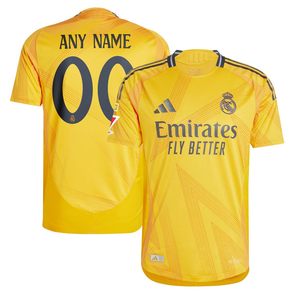 Real Madrid adidas 2024/25 Away Custom Jersey - Orange