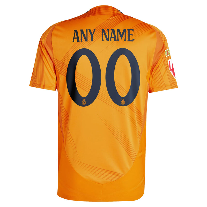 Real Madrid adidas 2024/25 Away Custom Jersey - Orange