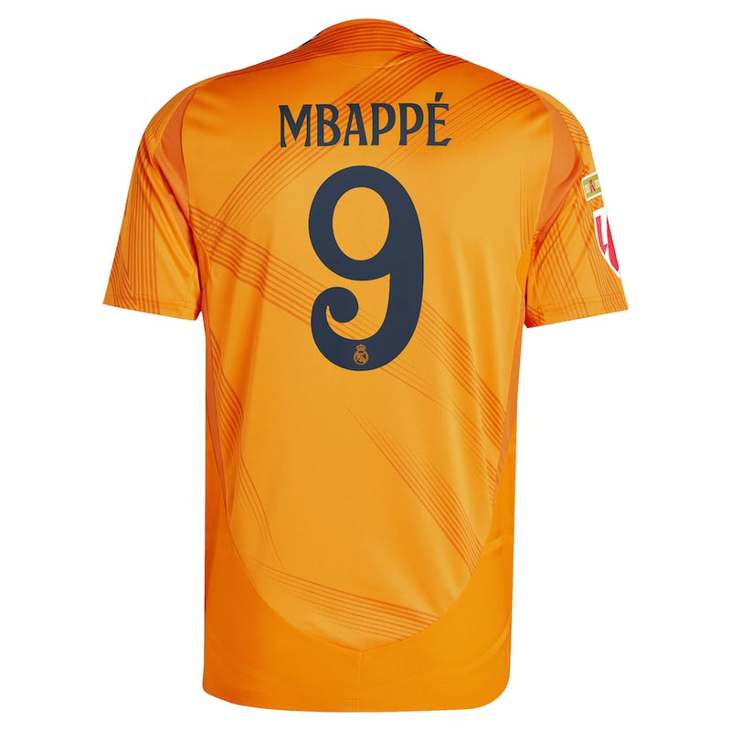 Kylian Mbappé Real Madrid adidas 2024/25 Away Jersey - Orange