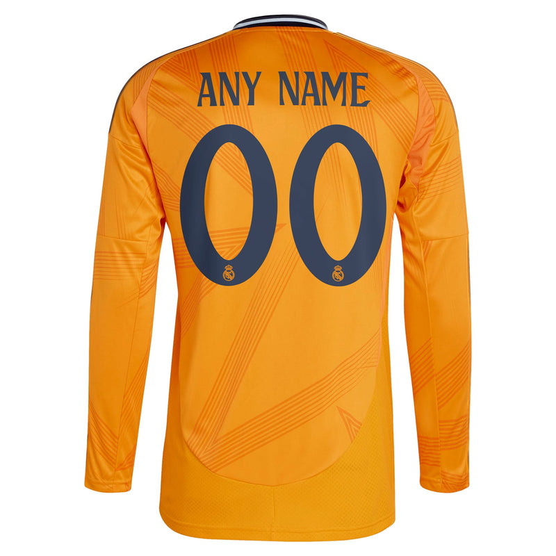 Real Madrid adidas 2024/25 Away Custom Jersey - Orange