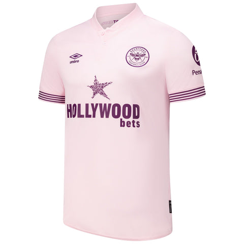 Brentford FC Umbro 2024/25 Away Jersey - Pink