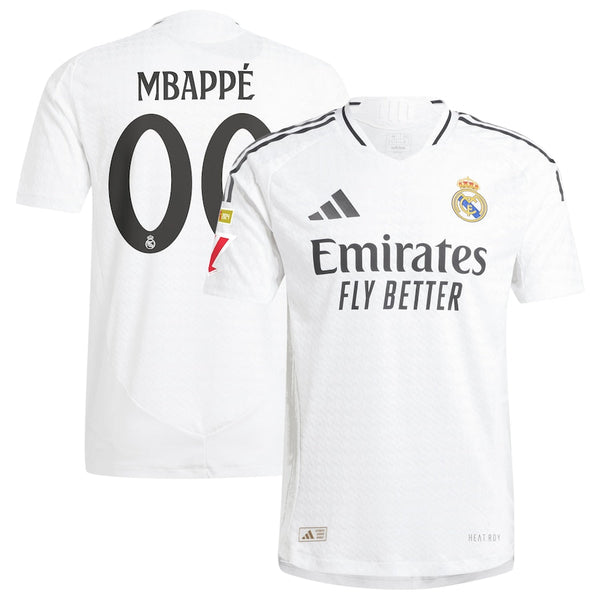 Kylian Mbappé Real Madrid adidas 2024/25 Home Player Jersey Number 09- White