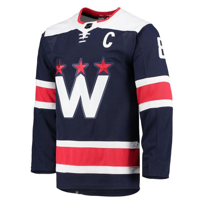 Alexander Ovechkin Washington Capitals Team Alternate Captain Patch Primegreen Pro Player Jersey - Navy - Champions Jerseys