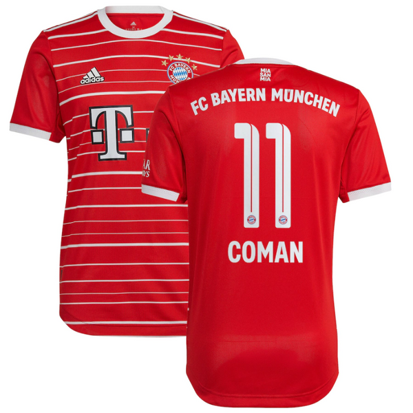 FC Bayern Munich Home Shirt 2022-23 with Coman 11 printing Jersey - - Jersey Teams World