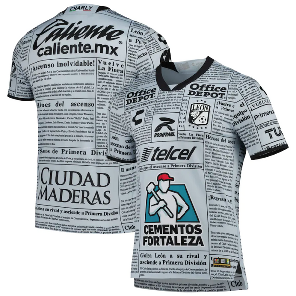 Club Leon Charly 2022/23 Away Jersey - Gray/Black - Jersey Teams World