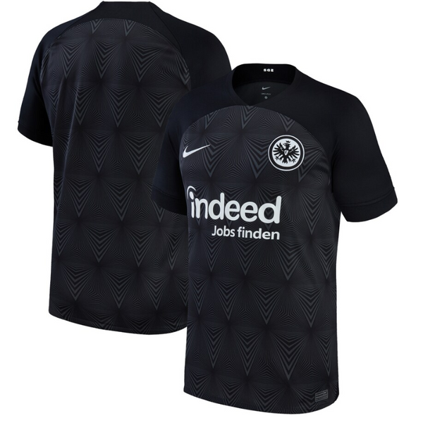 Eintracht Frankfurt Shirt 2022/23 Away Custom Jersey - Black - Jersey Teams World