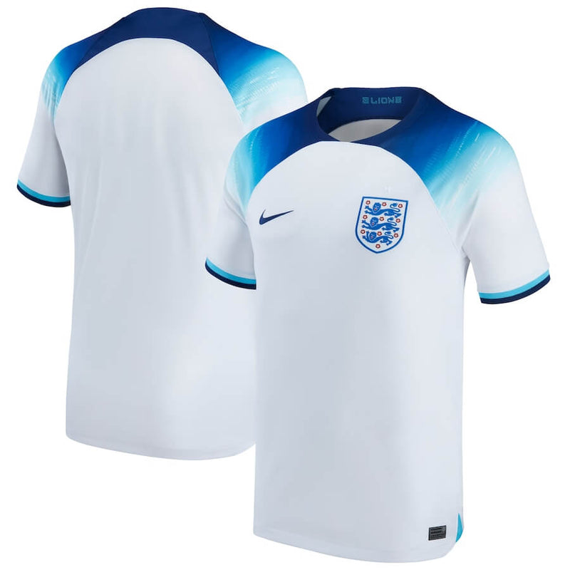 England National Team Home Stadium Shirt 2022  customized Jersey Unisex - White - Jersey Teams World