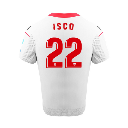 Isco 22 Sevilla Fc Home   Unisex Shirt 2023 Player Jersey  - White - Jersey Teams World