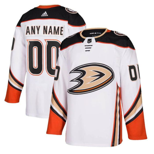 Anaheim Ducks Unisex Away Customized Jersey - White - Champions Jerseys