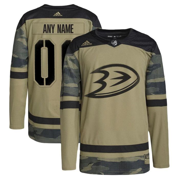 Anaheim Ducks Unisex Military Appreciation Team Custom Practice Jersey - Camo - Champions Jerseys