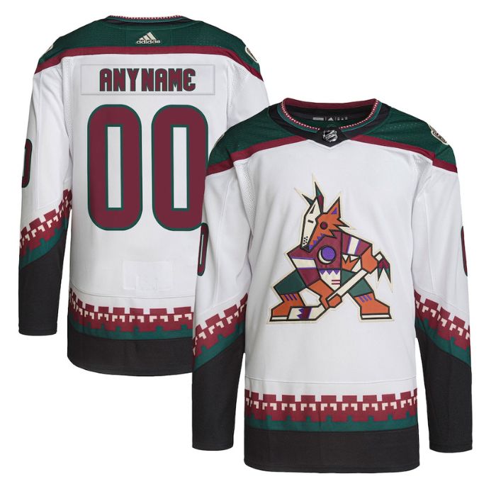 Arizona Coyotes Team Unisex Primegreen Pro Custom Jersey - White - Champions Jerseys