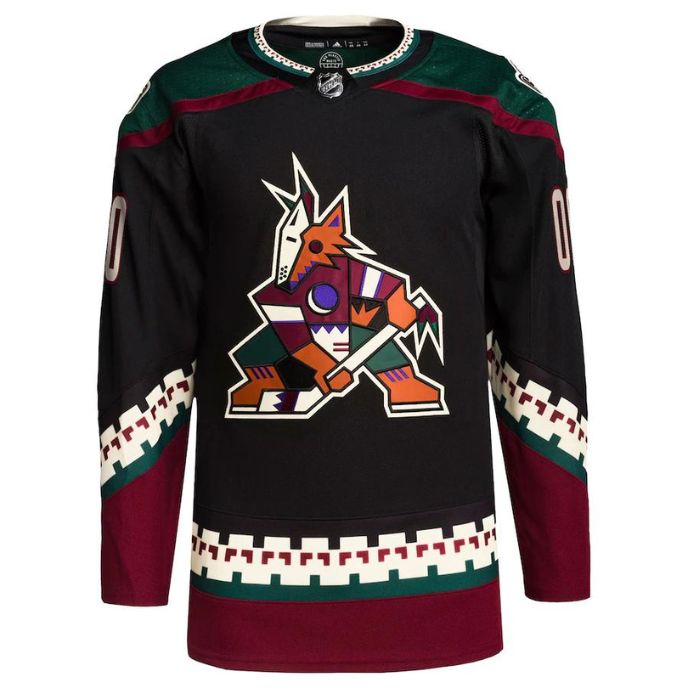 Arizona Coyotes Unisex Home Primegreen Pro Custom Jersey - Black - Champions Jerseys