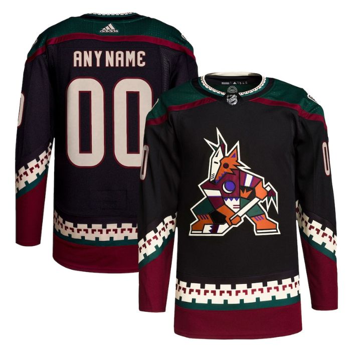 Arizona Coyotes Unisex Home Primegreen Pro Custom Jersey - Black - Champions Jerseys