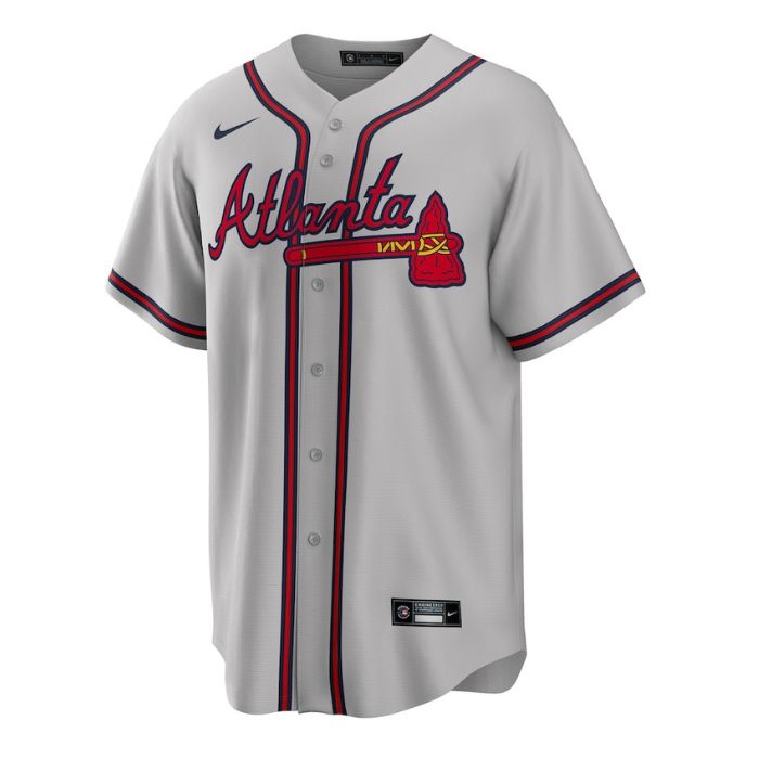 Atlanta Braves Road Unisex Custom Pro Jersey - Gray - Champions Jerseys