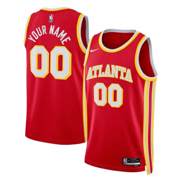 Atlanta Hawks Unisex 2022/23 Customized Jersey Red - Icon Edition - Champions Jerseys