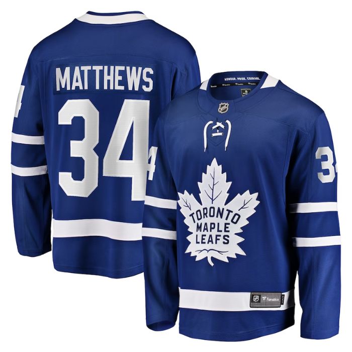 Auston Matthews Toronto Maple Leafs Team Breakaway Unisex Player Jersey - Royal - Champions Jerseys