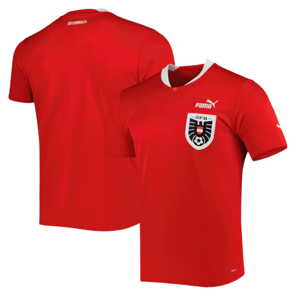 Austria National Team Shirt 2022/23 Home Custom Jersey - Red - Jersey Teams World